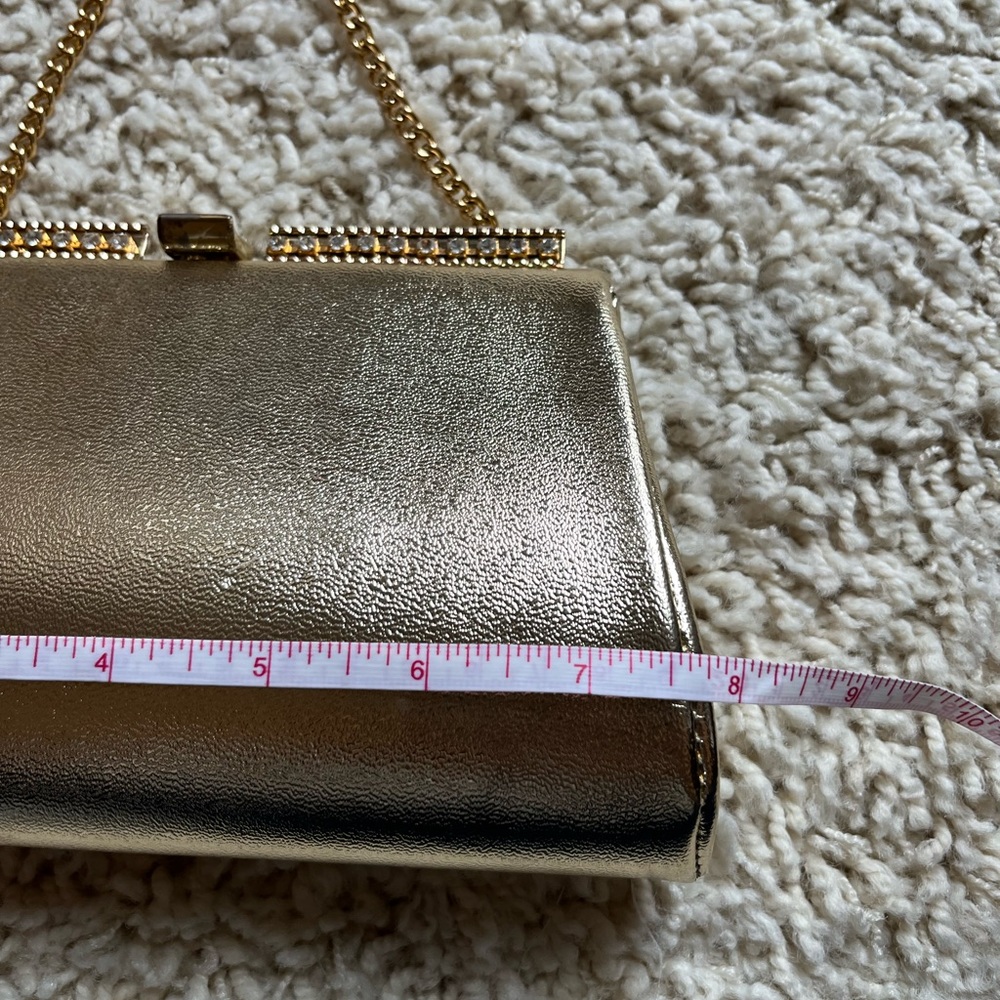 Vintage gold clutch, optional short chain handle - Picture 11 of 11